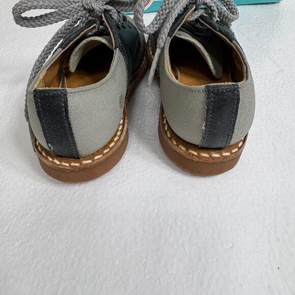 Buster Brown Vintage Kids Two Toned Unisex Saddle Oxford Shoes Size5D Gray Black - Picture 6 of 15